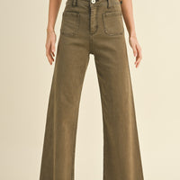 Front Pocket Wide Leg Pants