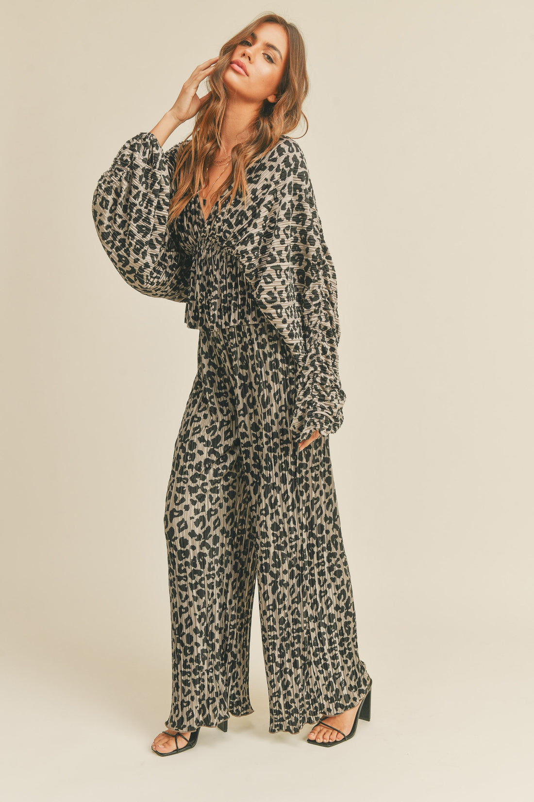 Leopard Wide Pants
