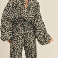 Leopard Print Blouse Top