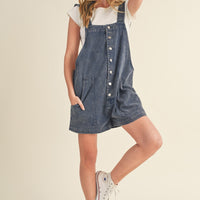 Relaxed Fit Washed Cute Romper