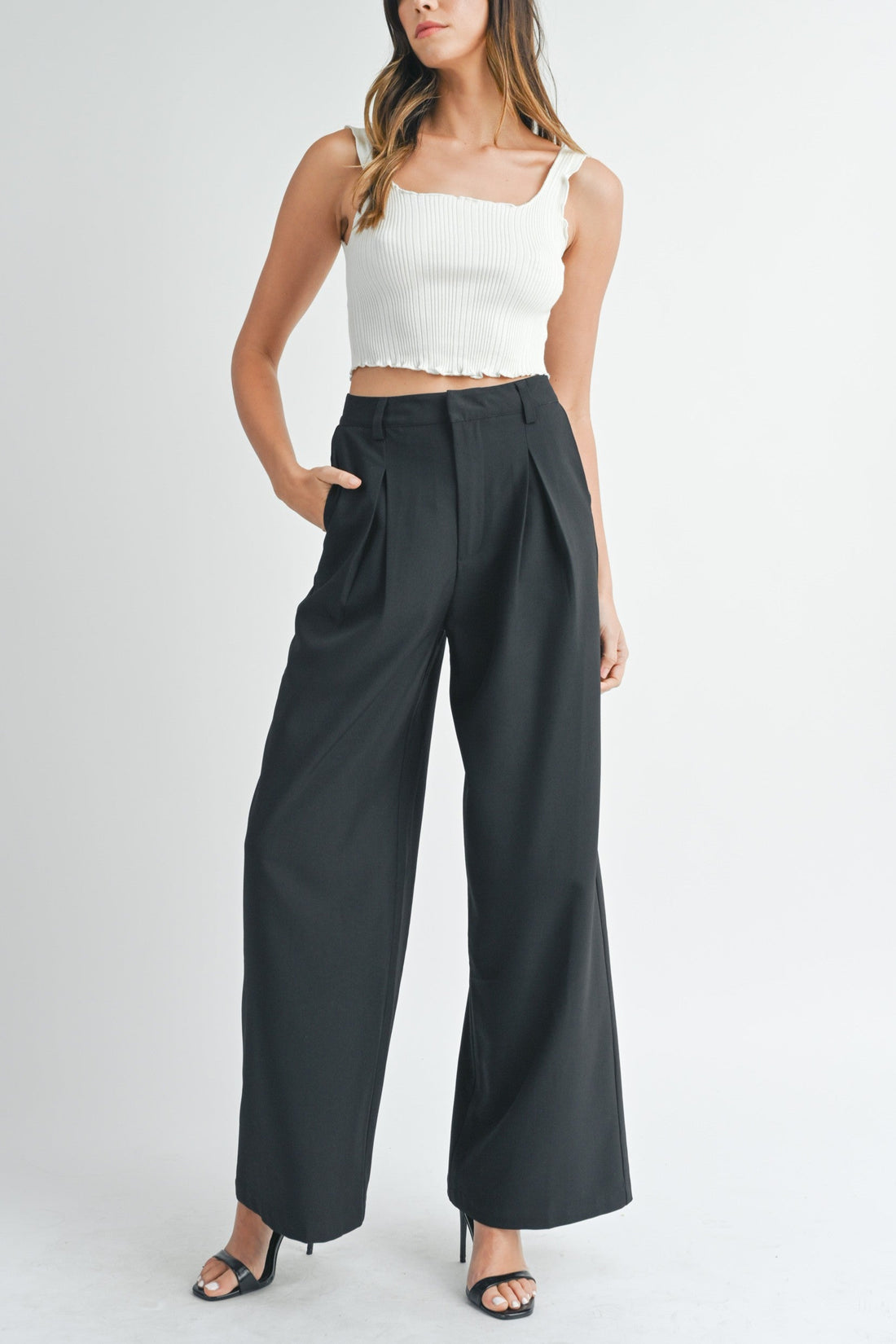 Wide Leg Trouser Pants