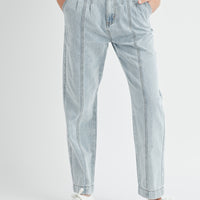Pleated Detail Denim Jeans