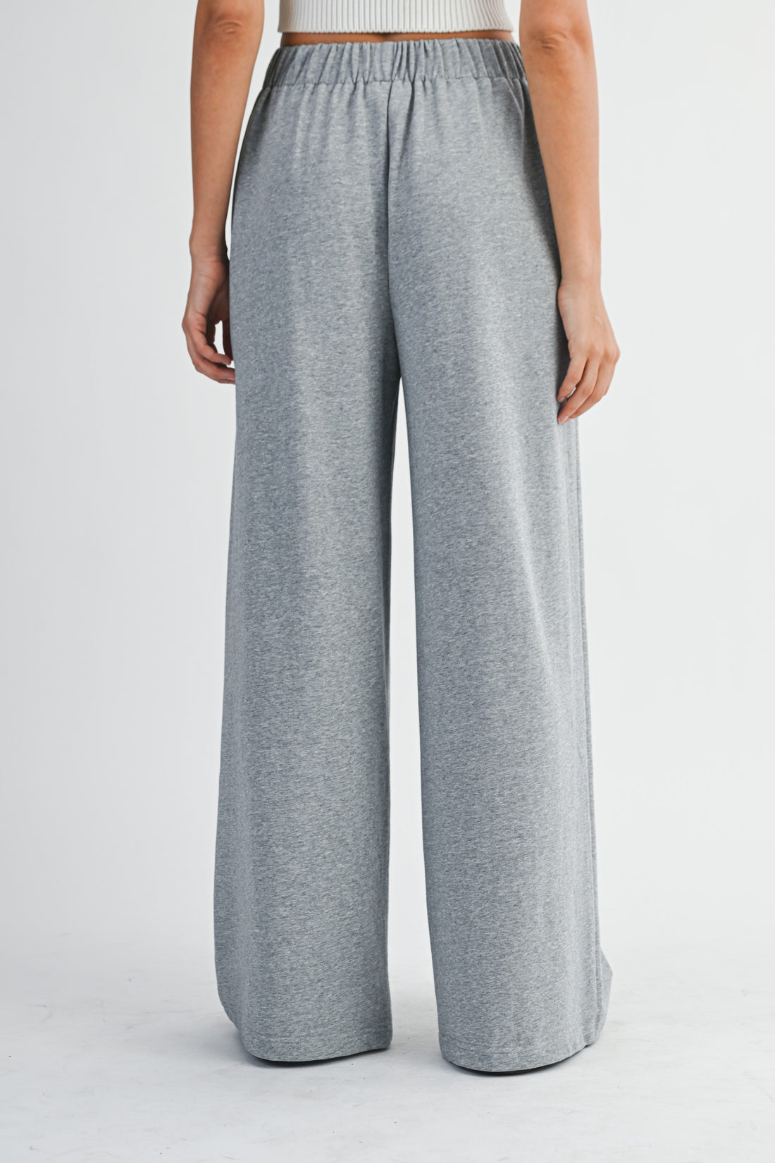 Wide Leg Pleated Lounge Pants with Pockets