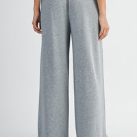 Wide Leg Pleated Lounge Pants with Pockets