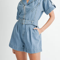 Moto Jacket Denim Romper