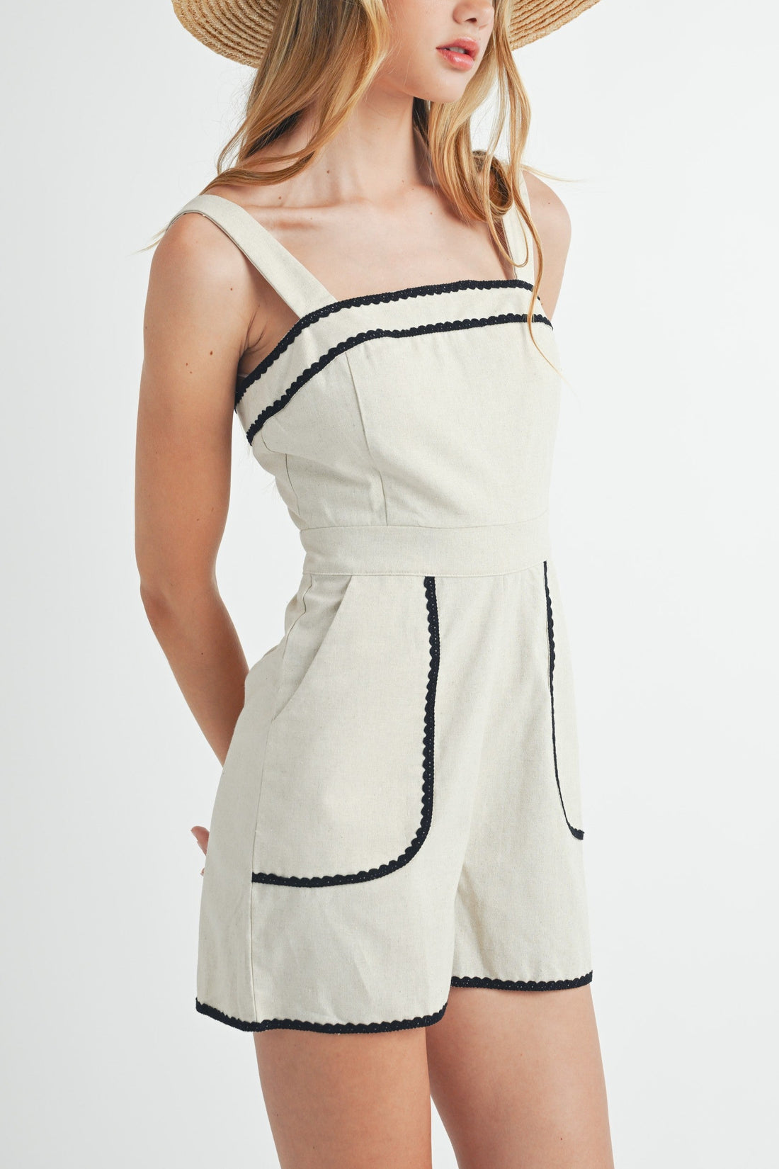 Lovely Lace Scallop Detail Romper