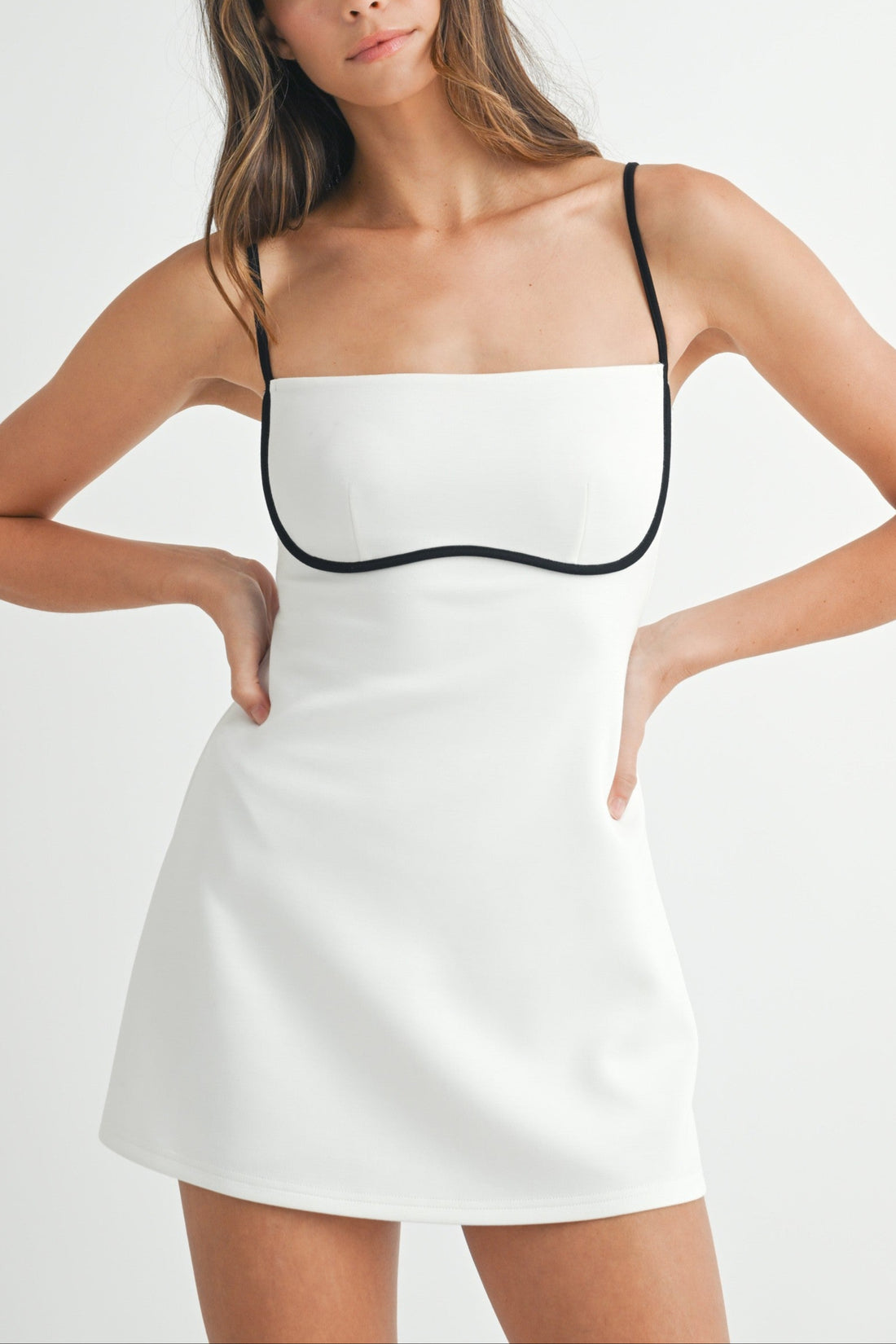 Contrast Binding Active Dress