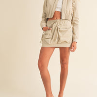 Bomber Jacket & Cargo Skirt Set
