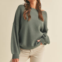Boatneck Bubble Sleeve Sweater
