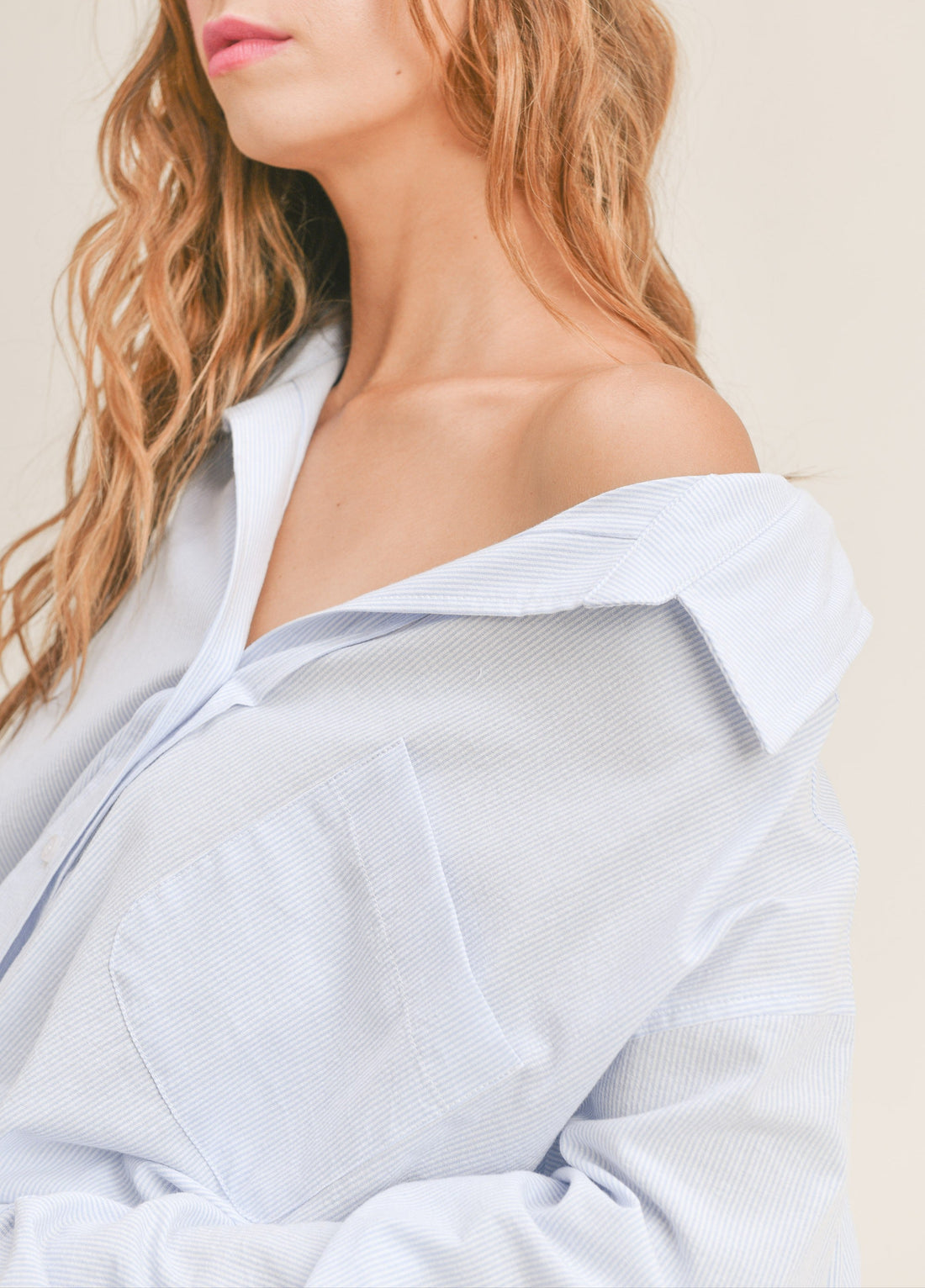 Oversized Stripe Button Down Shirt