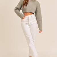 Basic Ribbed Crop Sweater