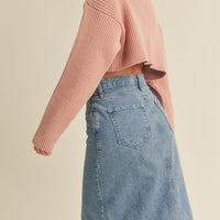 Basic Ribbed Crop Sweater