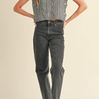 Cable Knit Open Side Vest