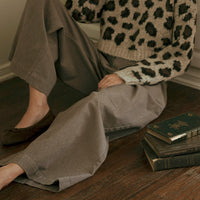 Fuzzy Leopard Print Cropped Sweater