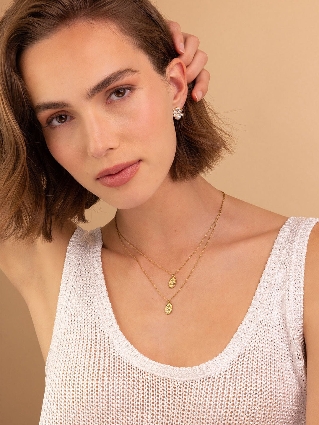 Elisajewels May Lily of the Valley and March Daffodil Birthflower Pendant Necklace