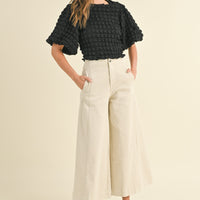 Stretched Wide Leg Premium Pants