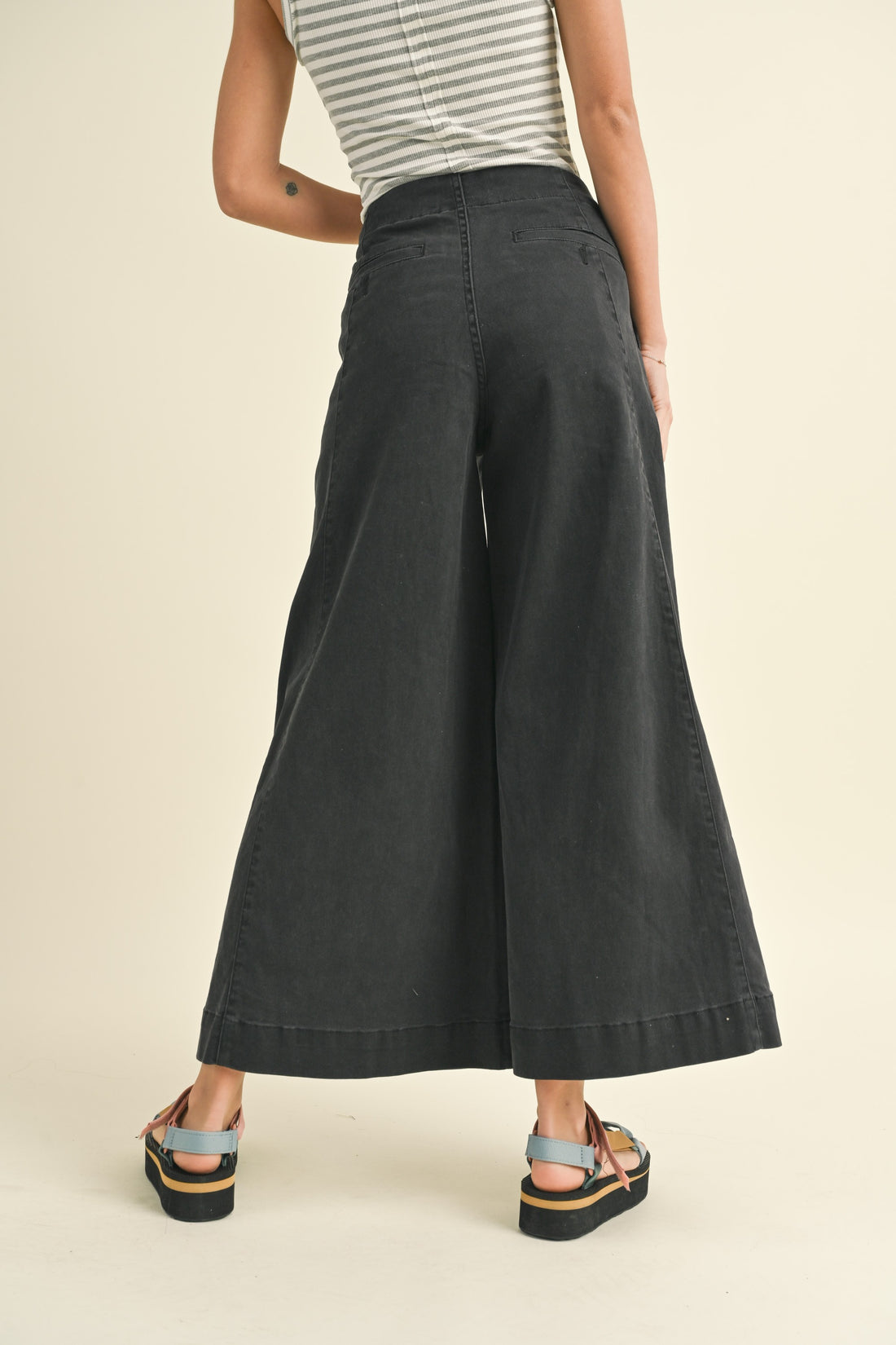 Stretched Wide Leg Premium Pants