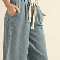Denim Wide Leg Pants