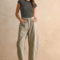 Barrel Cotton Pants