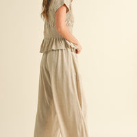 Smock Waist Big Pocket Comfy Pants