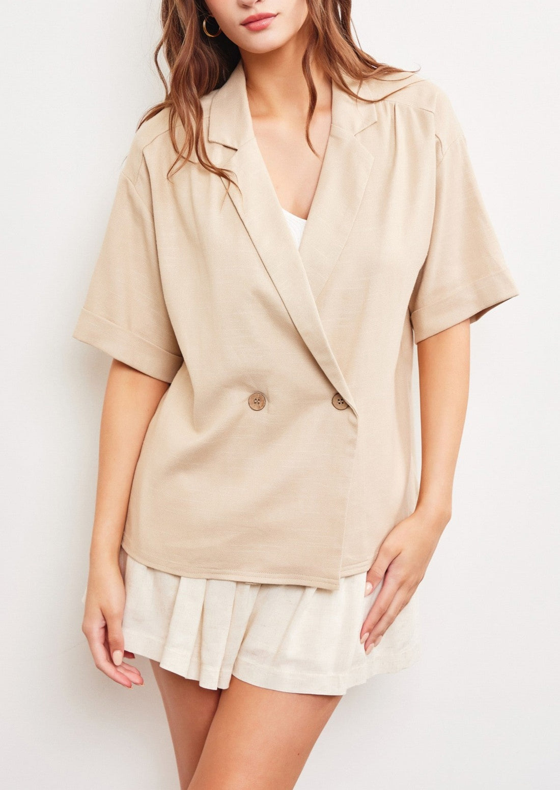 Blazer Style Collar Top