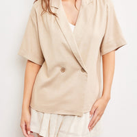 Blazer Style Collar Top