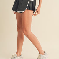 Pleated Sports Shorts
