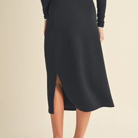 Sporty Basic Midi Skirt