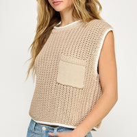 Soft Chunky Knit Sweater Vest