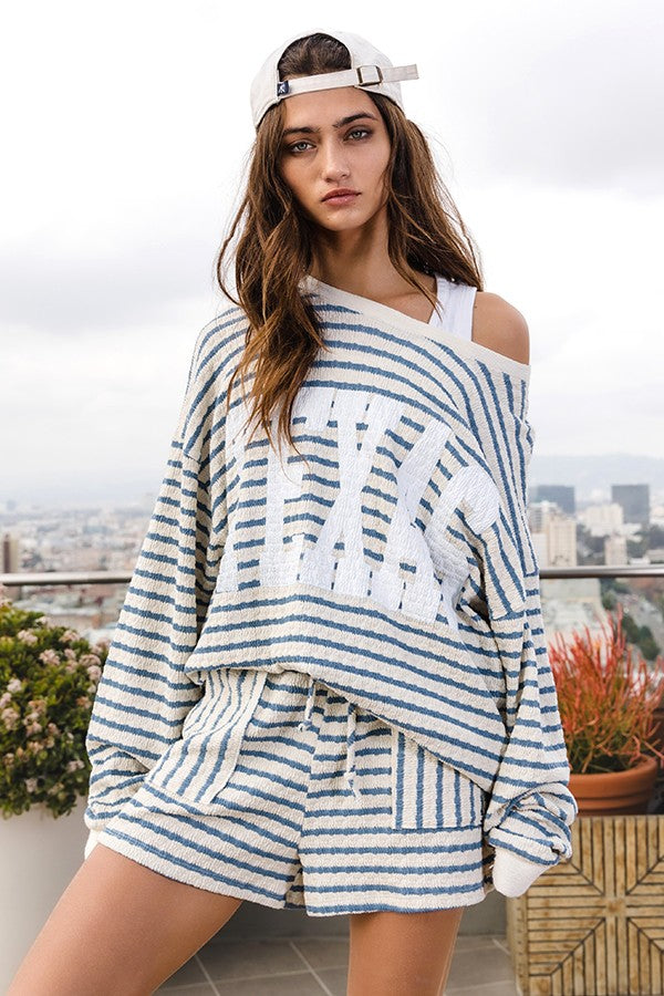 Texas Graphic Stripe Sweatshirt