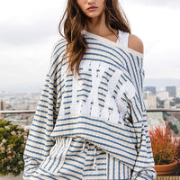 Texas Graphic Stripe Sweatshirt