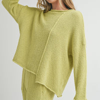 Asymmetric Cut Sweater Top
