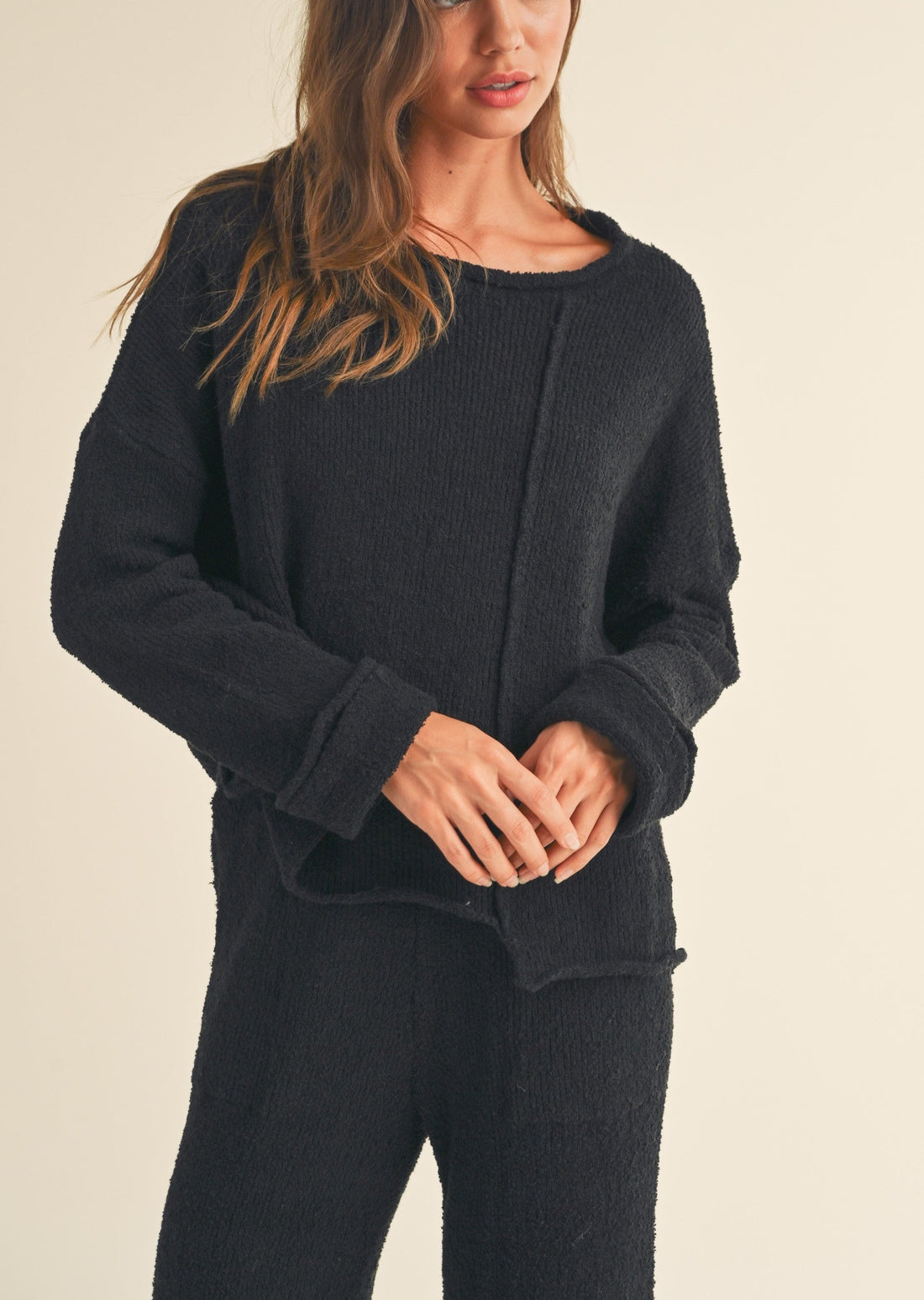 Asymmetric Cut Sweater Top