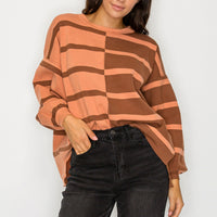 Choco Uptown Stripe Pullover