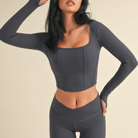 Long Sleeve Corset Top