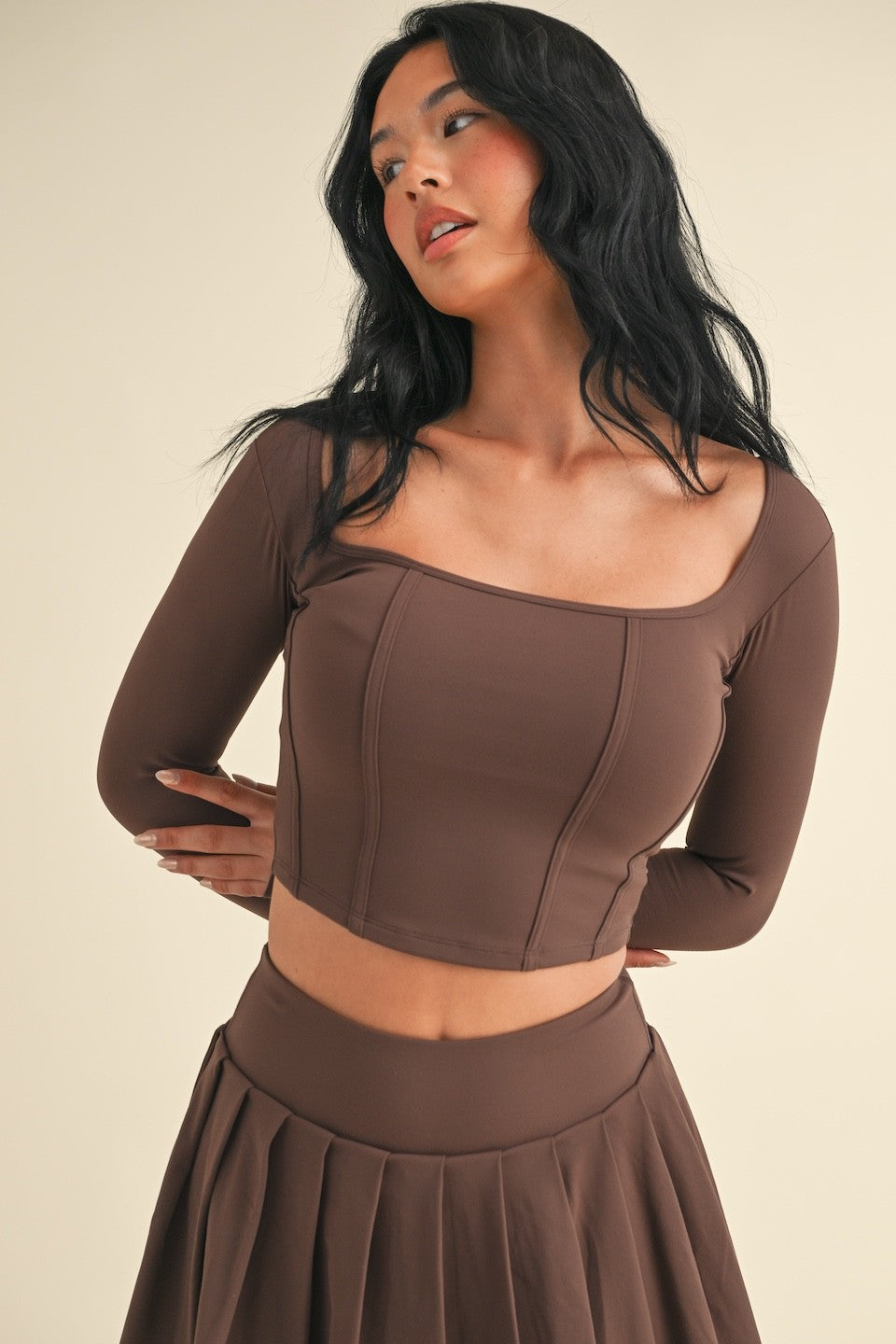 Long Sleeve Corset Top