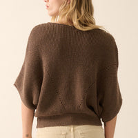 Relaxed Knit Dolman Sleeve Top