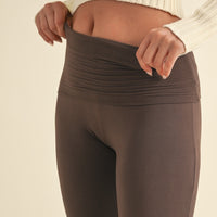 Soft Knit Foldover Flare Leggings