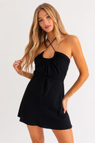 ALLEGRA HALTER MINI DRESS - Ecozini