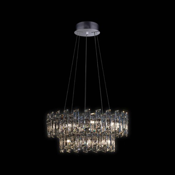 Arcadia - Sospensione a 15 luci cromo