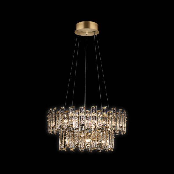 Arcadia - Sospensione a 15 luci oro