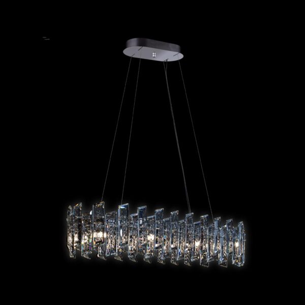 Arcadia - Sospensione ovale a 8 luci cromo