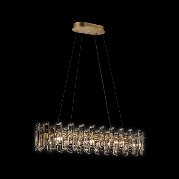 Arcadia - Sospensione ovale a 8 luci oro