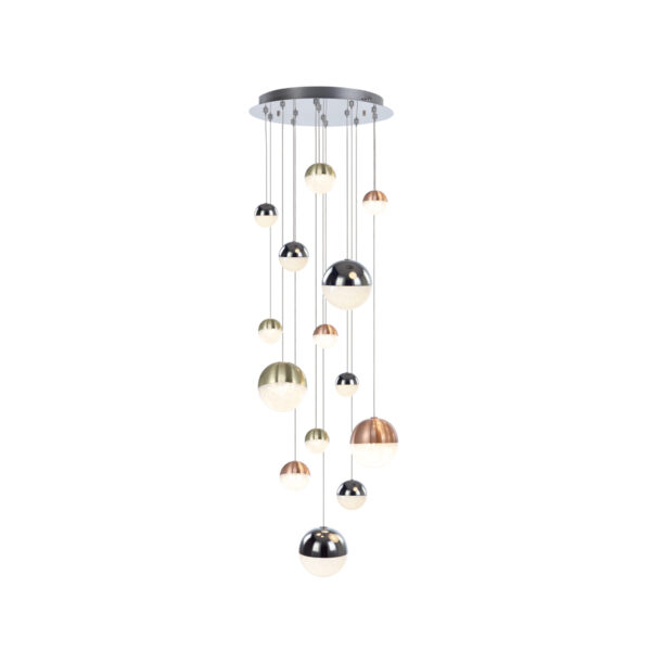 Atomo - Sospensione a 14 luci mix-B