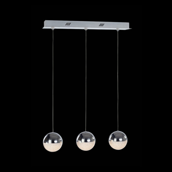 Atomo - Sospensione a 3 luci cromo - 3DCHR