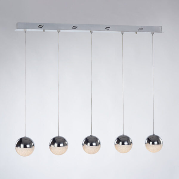 Atomo - Sospensione a 5 luci cromo - 5DCHR