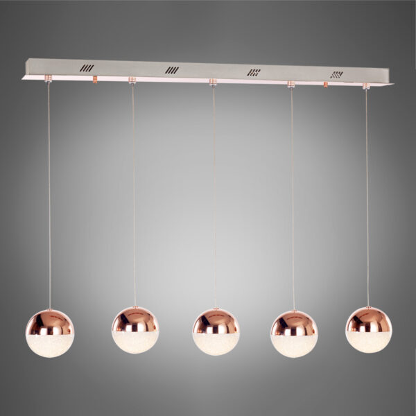 Atomo - Sospensione a 5 luci rame - 5DCPR