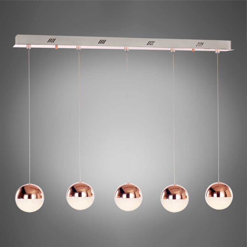 Atomo - Sospensione a 5 luci rame - 5DCPR