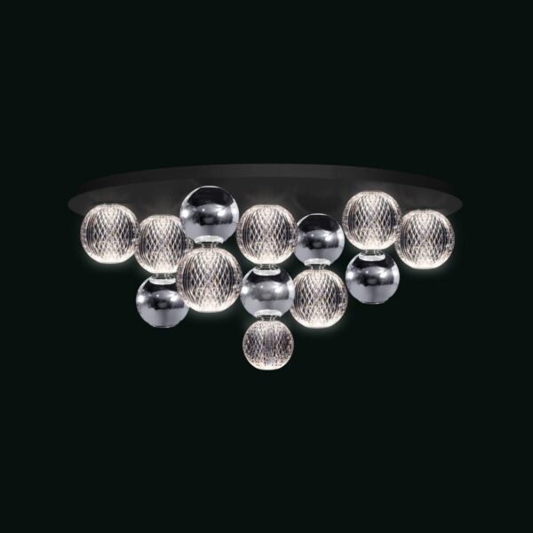 Brillante - Lampada da soffitto nero/cromo