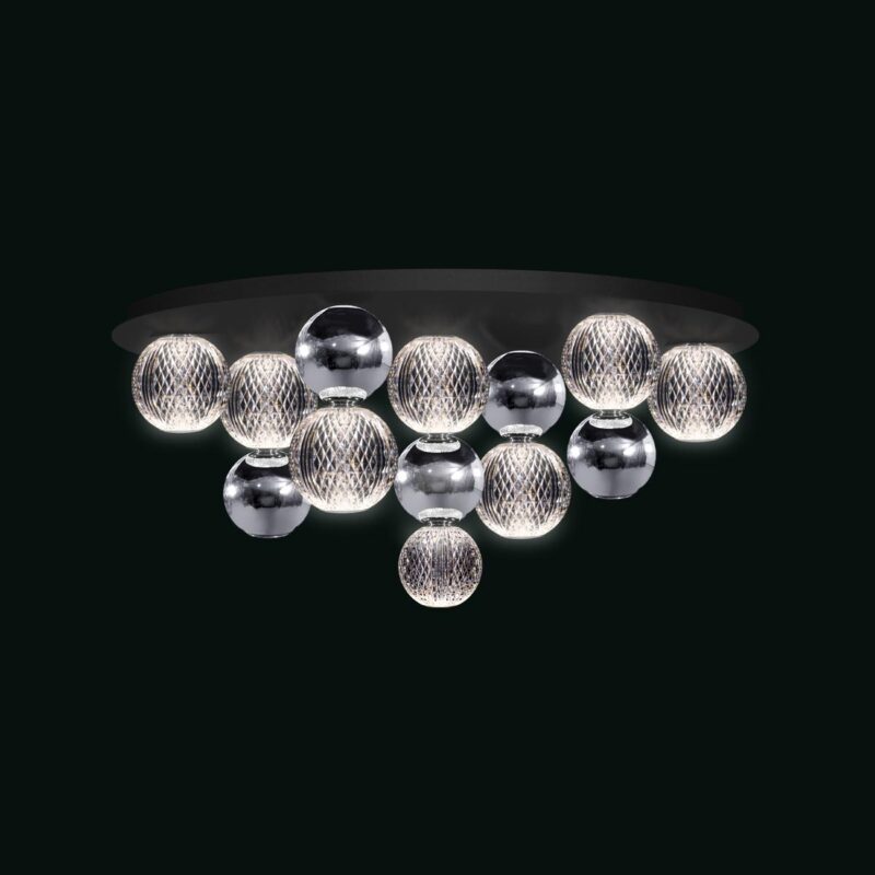 Brillante - Lampada da soffitto nero/cromo
